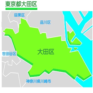 大田区周辺地図